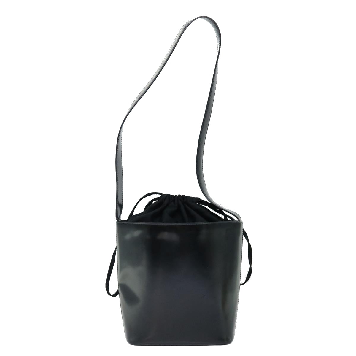 CELINE Shoulder Bag Enamel Black  70828