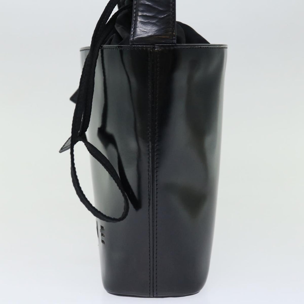 CELINE Shoulder Bag Enamel Black  70828