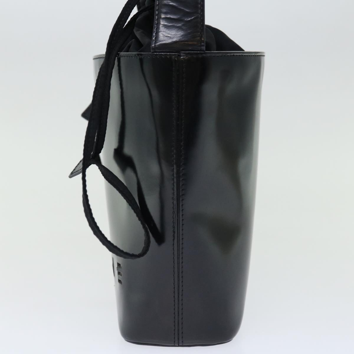 CELINE Shoulder Bag Enamel Black  70828