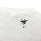 Dior Brutal Journey Of The Heart Graphic Print Ecru Cotton Linen Tshirt