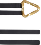 BOTTEGA VENETA Double Strap Leather Belt with Gold-Tone Hardware