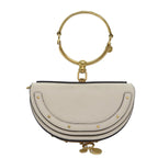 Chloe Small Bracelet Shoulder Bag Leather 2way Cream 70937