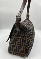 Fendi Mamma Baguette in Brown Zucca Canvas