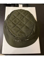 CELINE Logo Quilting Nylon Bucket Hat Khaki