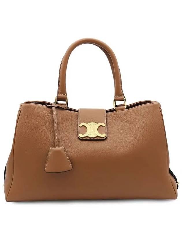 CELINE Appoline Medium Supple Calfskin Tote Bag Tan
