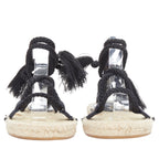 Dior Diorexpress embroidered cotton rope tie jute sandals