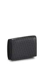 Fendi,  Black Zucchino Leather Trifold Wallet, Black
