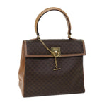 CELINE Macadam Canvas Hand Bag PVC Brown  71007
