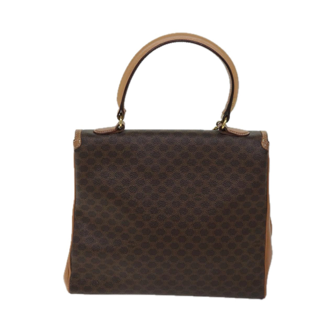 CELINE Macadam Canvas Hand Bag PVC Brown  71007