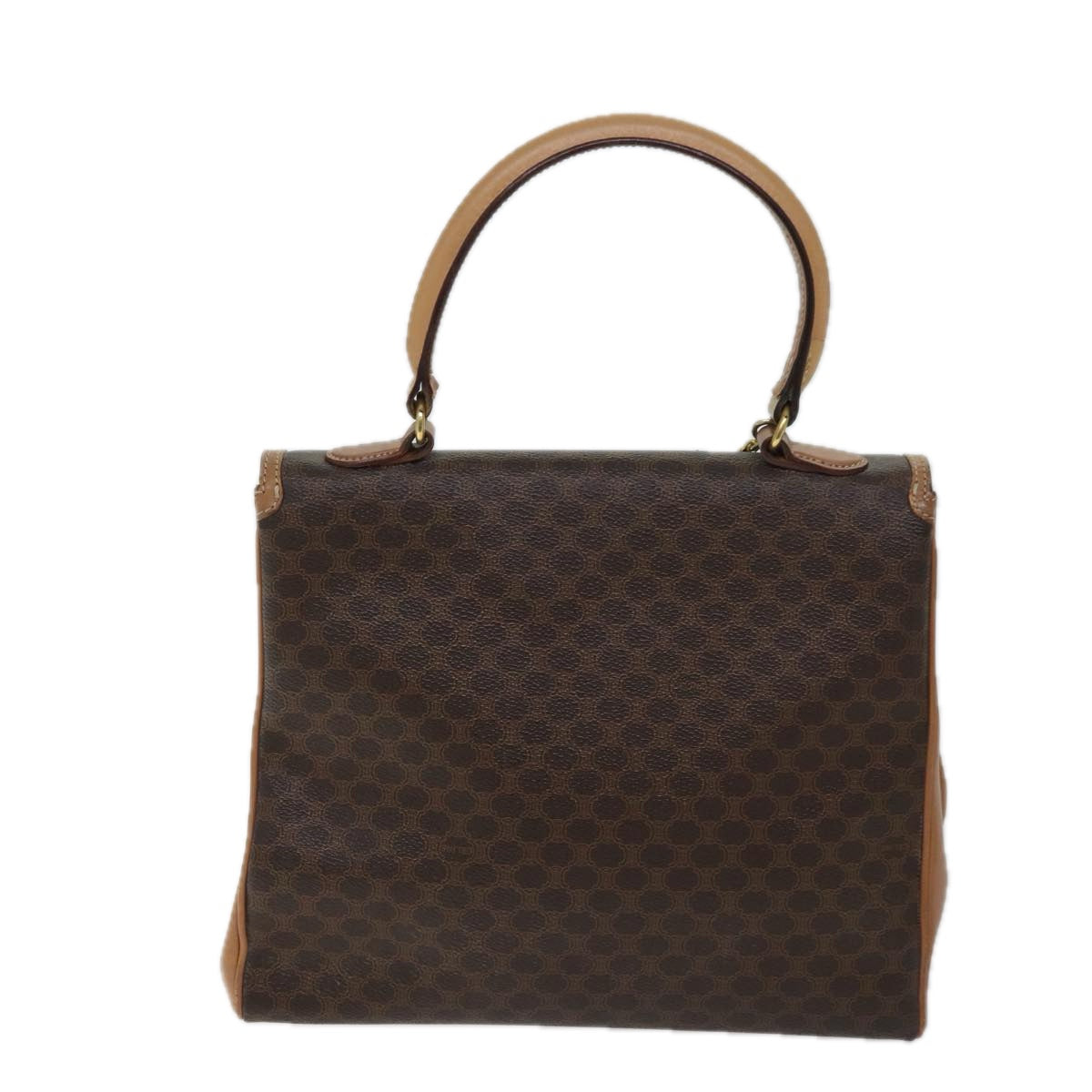 CELINE Macadam Canvas Hand Bag PVC Brown  71007