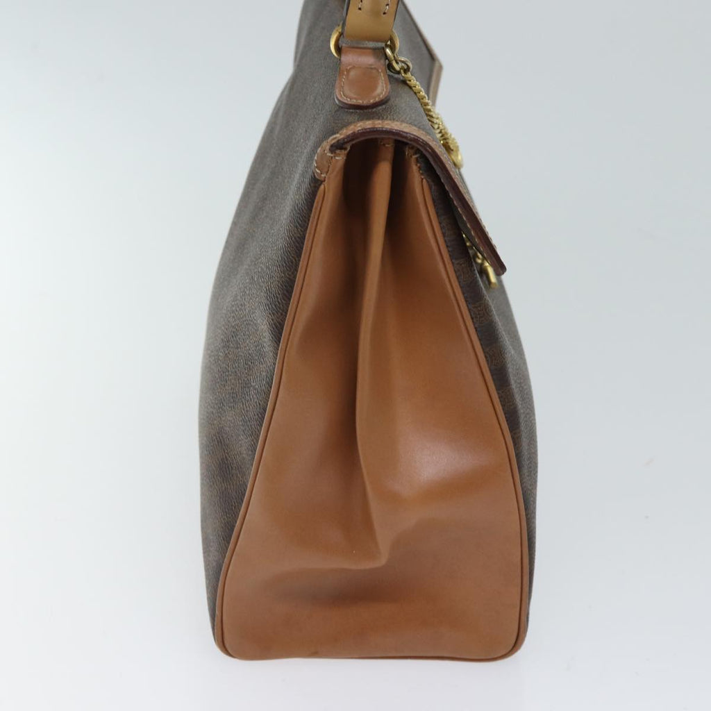 CELINE Macadam Canvas Hand Bag PVC Brown  71007