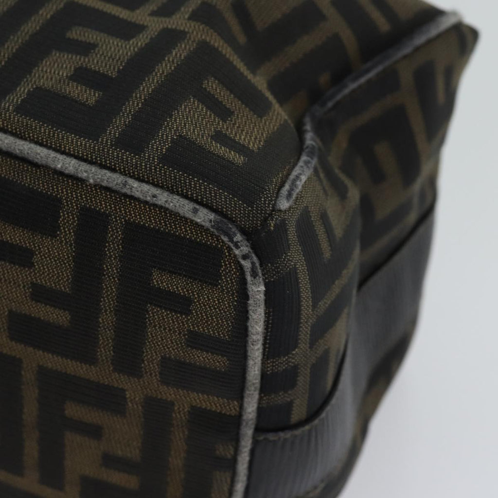 FENDI Zucca Canvas Vanity Hand Bag Brown71010
