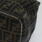 FENDI Zucca Canvas Vanity Hand Bag Brown71010