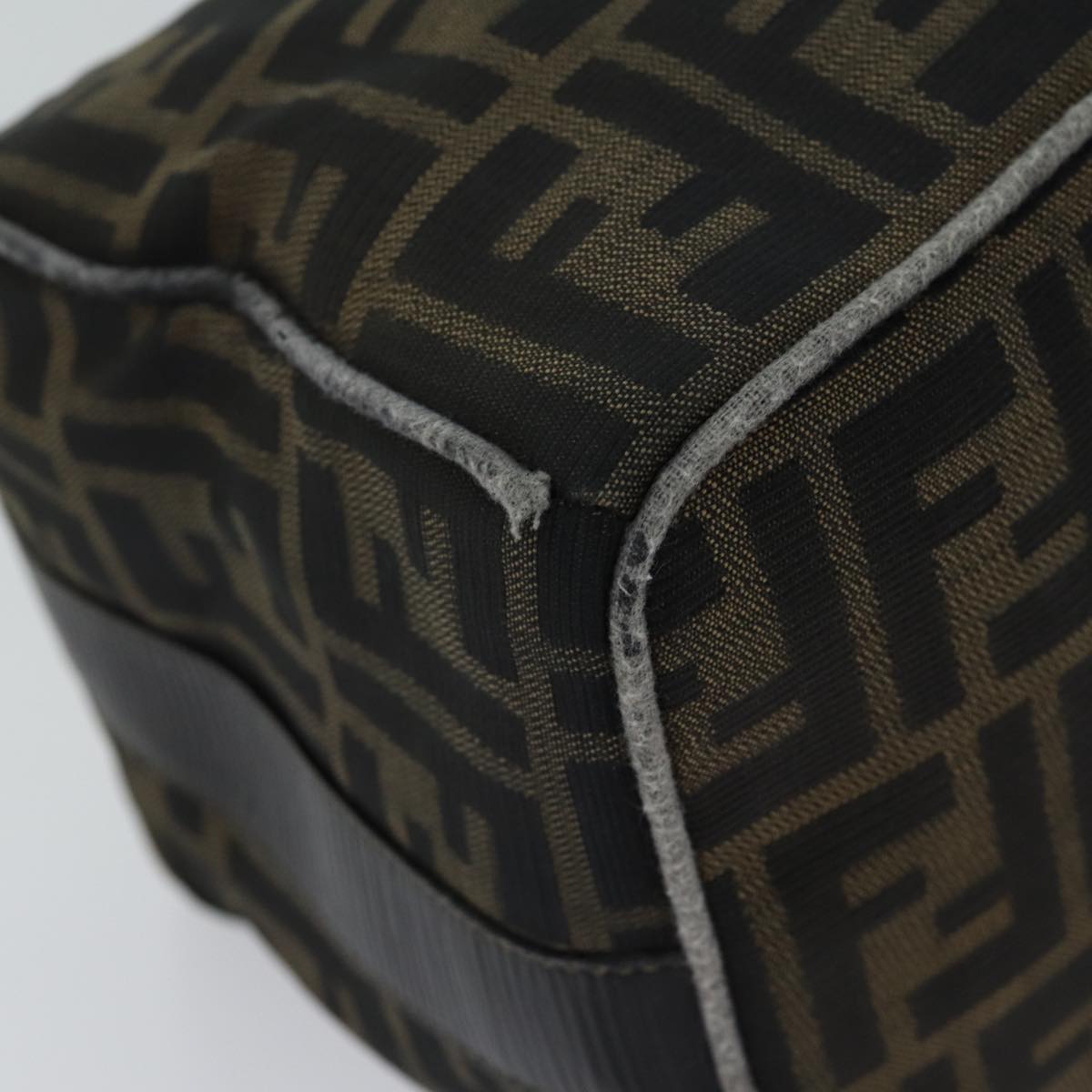 FENDI Zucca Canvas Vanity Hand Bag Brown71010