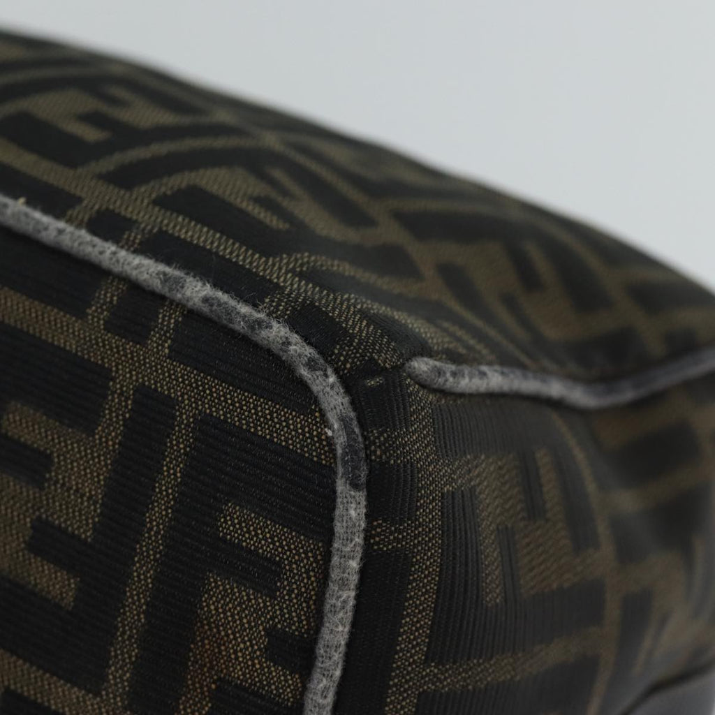 FENDI Zucca Canvas Vanity Hand Bag Brown71010