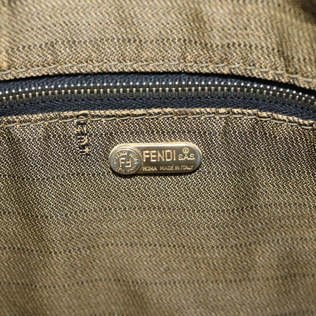 FENDI Zucca Canvas Vanity Hand Bag Brown71010