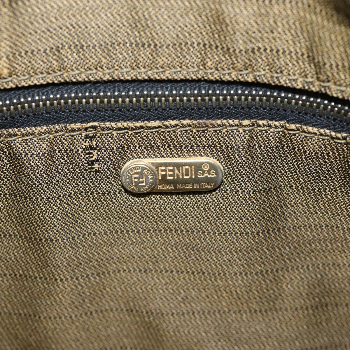 FENDI Zucca Canvas Vanity Hand Bag Brown71010