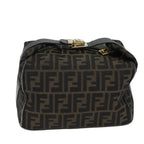 FENDI Zucca Canvas Vanity Hand Bag Brown71010