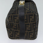 FENDI Zucca Canvas Vanity Hand Bag Brown71010