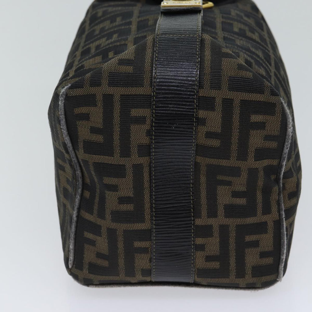 FENDI Zucca Canvas Vanity Hand Bag Brown71010