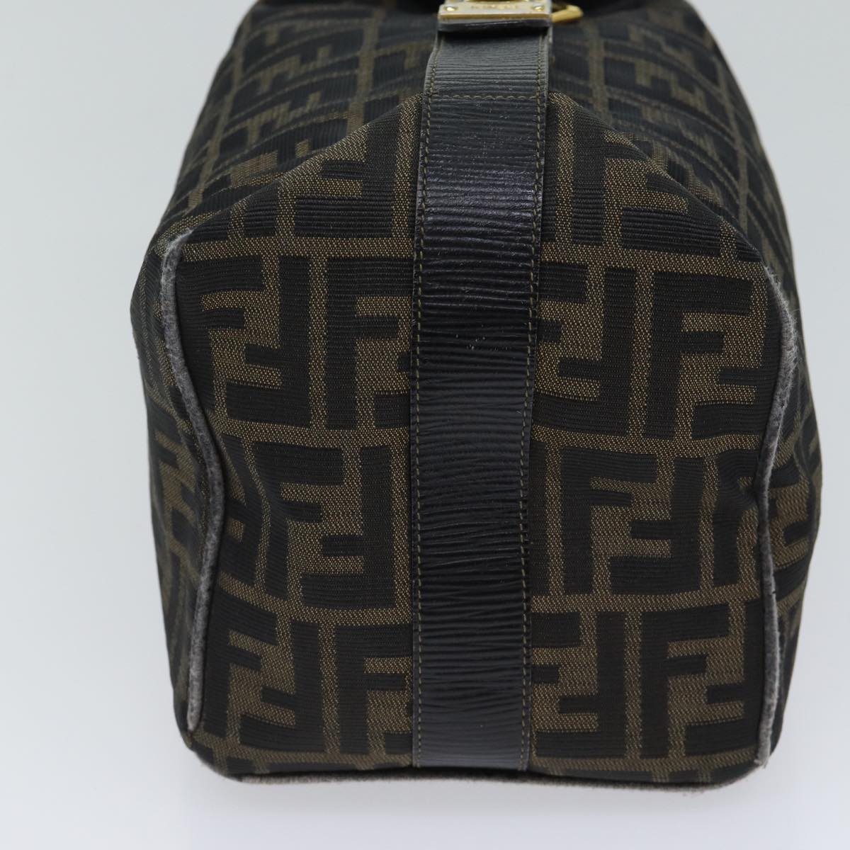 FENDI Zucca Canvas Vanity Hand Bag Brown71010