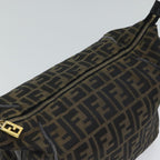 FENDI Zucca Canvas Vanity Hand Bag Brown71010