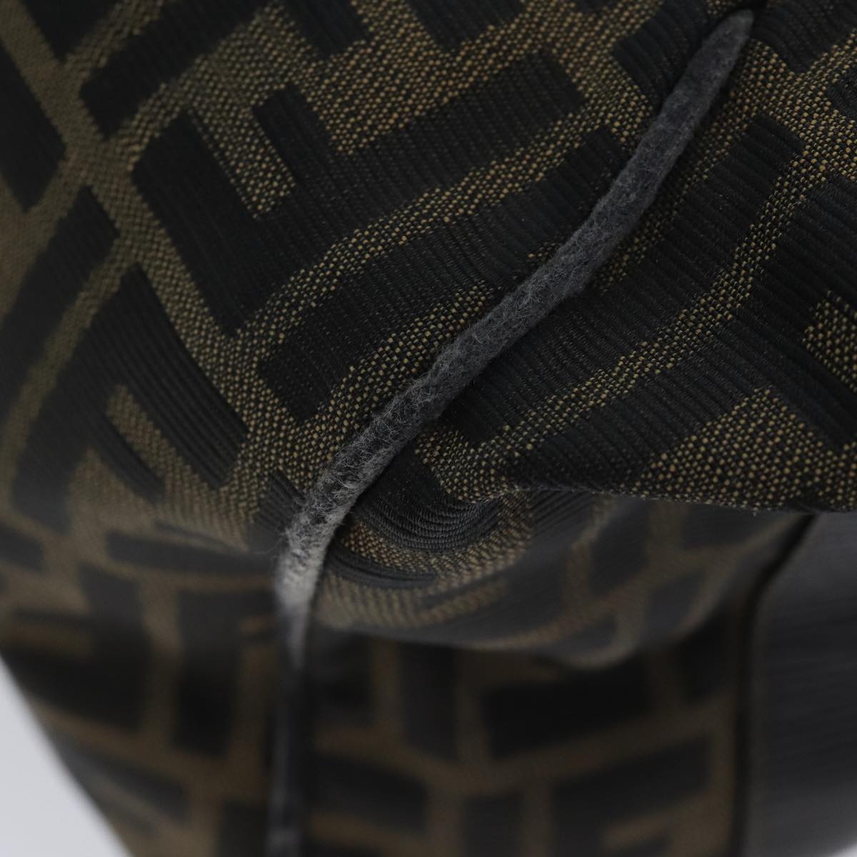 FENDI Zucca Canvas Vanity Hand Bag Brown71010