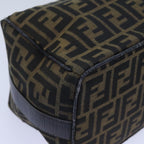 FENDI Zucca Canvas Vanity Hand Bag Brown71012