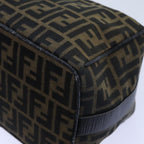 FENDI Zucca Canvas Vanity Hand Bag Brown71012