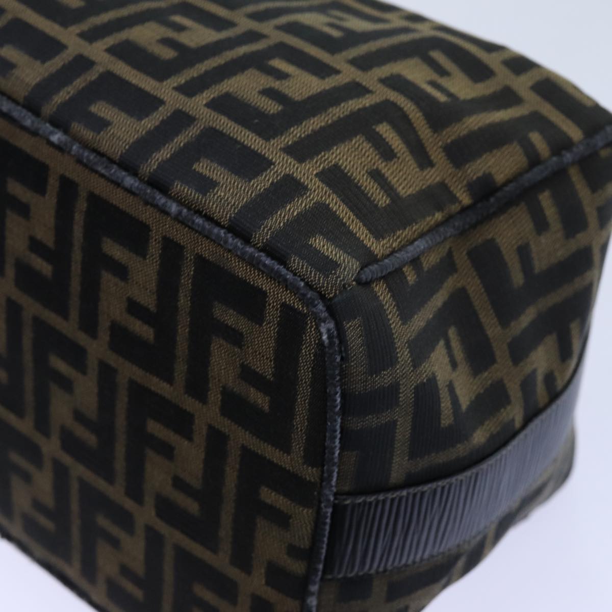 FENDI Zucca Canvas Vanity Hand Bag Brown71012