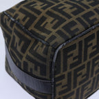 FENDI Zucca Canvas Vanity Hand Bag Brown71012
