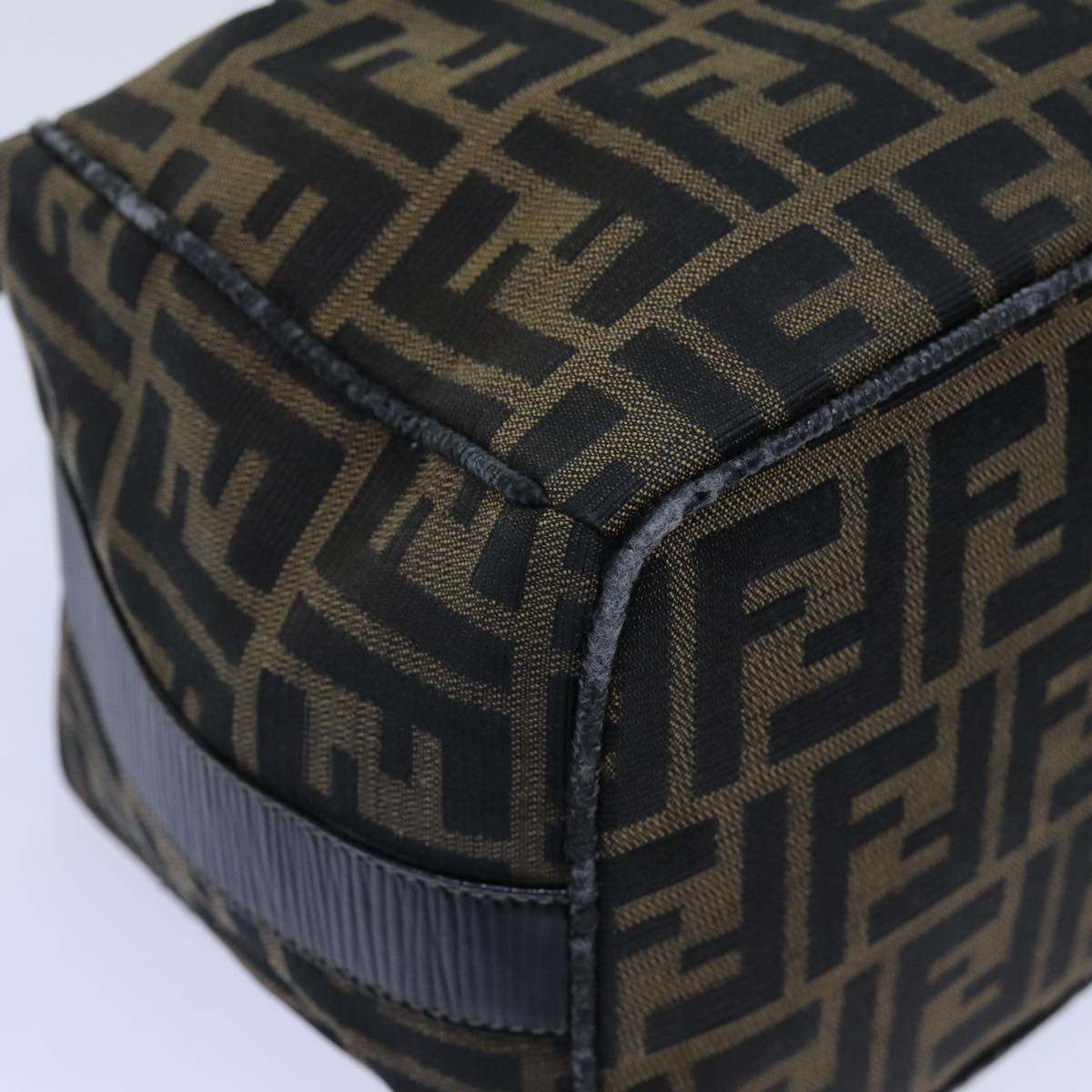 FENDI Zucca Canvas Vanity Hand Bag Brown71012