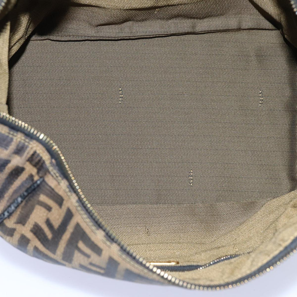 FENDI Zucca Canvas Vanity Hand Bag Brown71012
