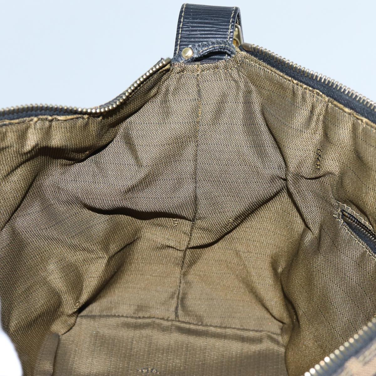 FENDI Zucca Canvas Vanity Hand Bag Brown71012