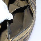 FENDI Zucca Canvas Vanity Hand Bag Brown71012