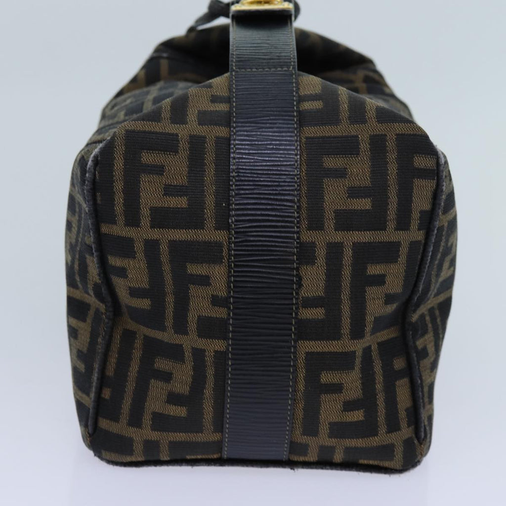FENDI Zucca Canvas Vanity Hand Bag Brown71012
