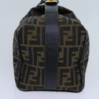 FENDI Zucca Canvas Vanity Hand Bag Brown71012