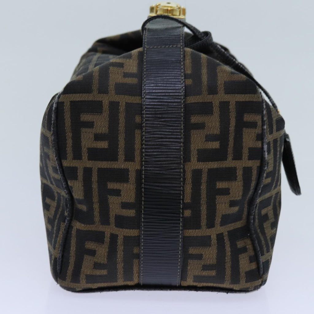 FENDI Zucca Canvas Vanity Hand Bag Brown71012