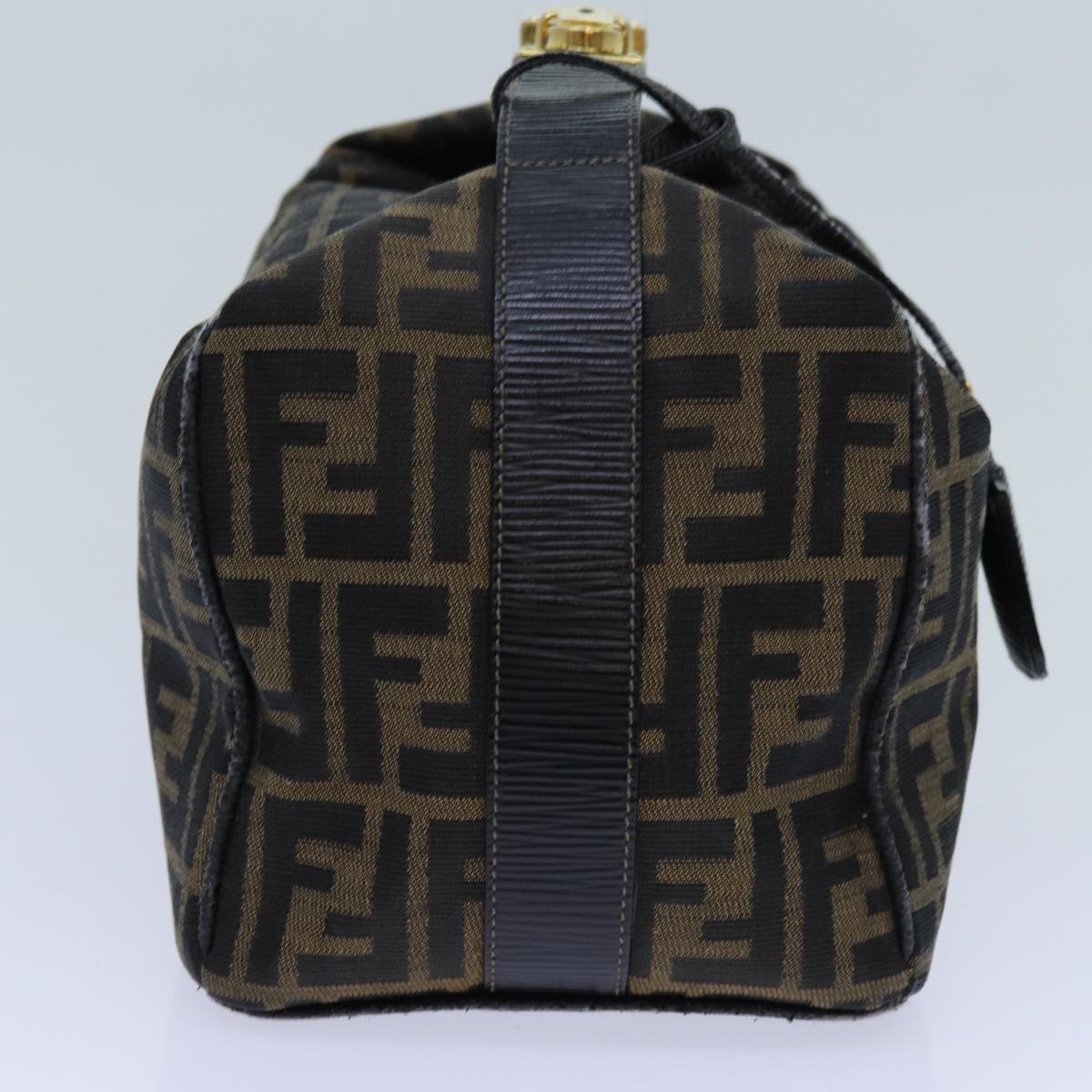 FENDI Zucca Canvas Vanity Hand Bag Brown71012