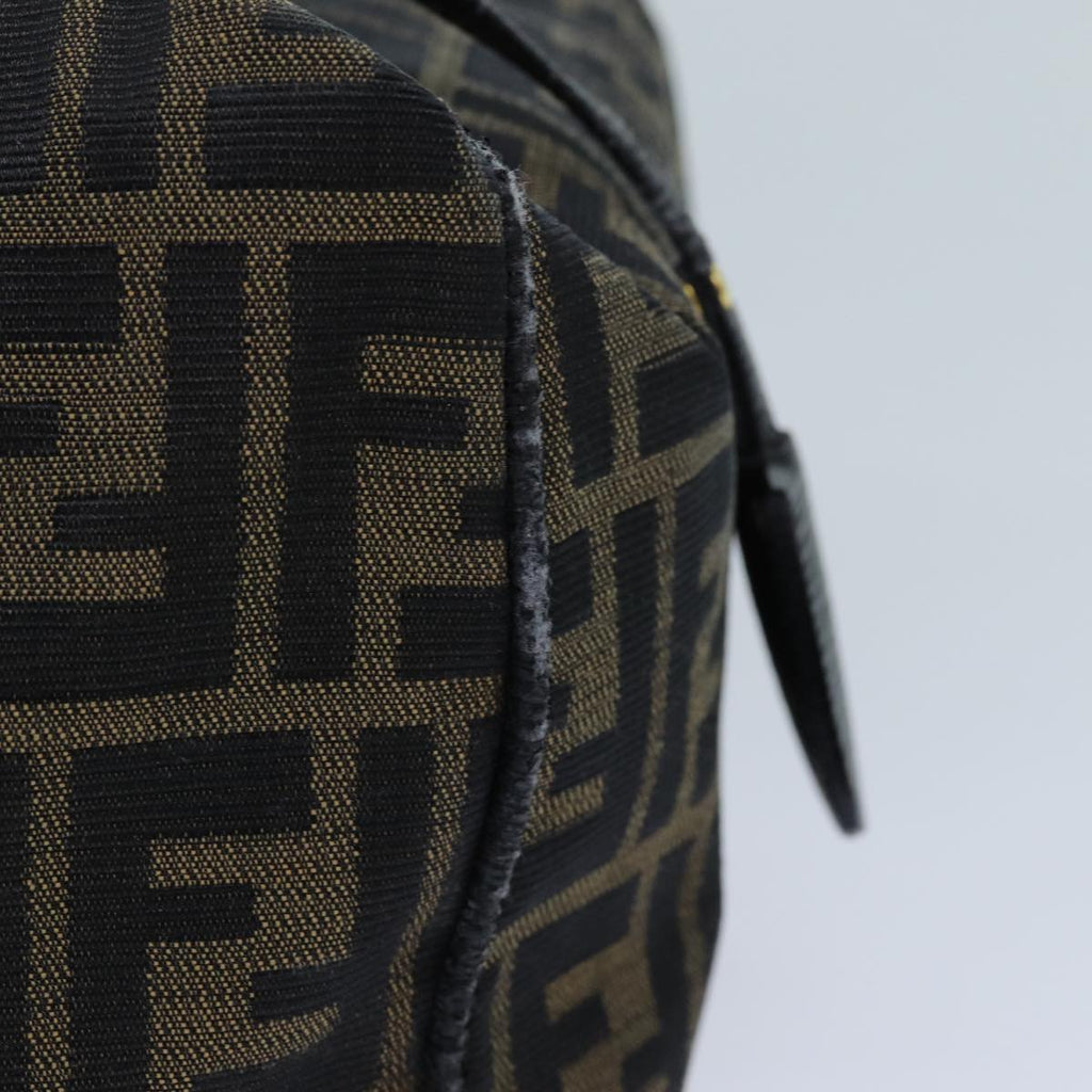 FENDI Zucca Canvas Vanity Hand Bag Brown71012