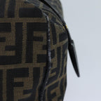 FENDI Zucca Canvas Vanity Hand Bag Brown71012