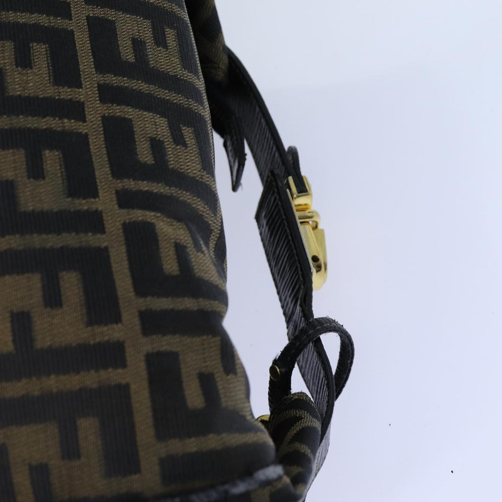FENDI Zucca Canvas Vanity Hand Bag Brown71012