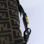 FENDI Zucca Canvas Vanity Hand Bag Brown71012