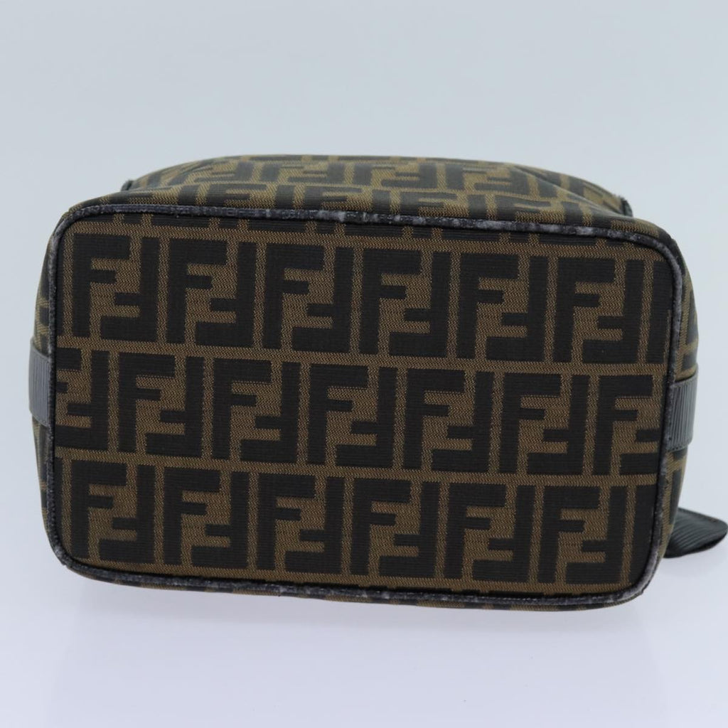 FENDI Zucca Canvas Vanity Hand Bag Brown71012