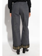 Burberry Burberry Wide-leg Trousers, Women's, Grey
