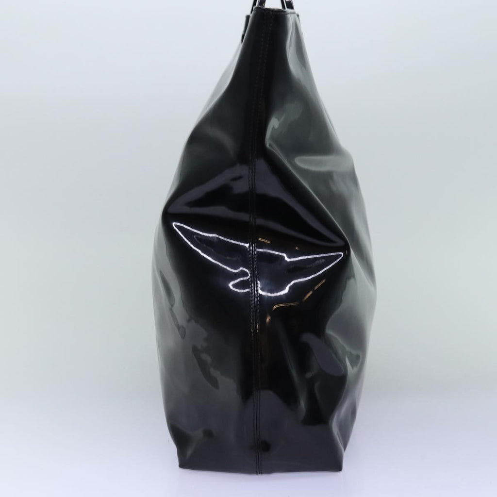 CELINE Hand Bag Patent leather Black Auth 71034