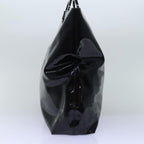 CELINE Hand Bag Patent leather Black Auth 71034