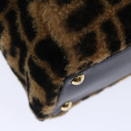 FENDI Zucca Canvas Peek A Boo Hand Bag 2way Brown Black71035A