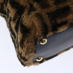 FENDI Zucca Canvas Peek A Boo Hand Bag 2way Brown Black71035A