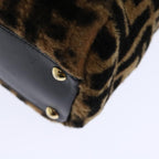 FENDI Zucca Canvas Peek A Boo Hand Bag 2way Brown Black71035A